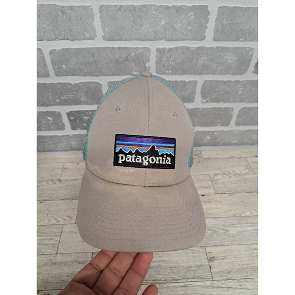 Patagonia Snapback Hat Unisex One Size Grey Blue Fitz Roy Horizons Logo Trucker - Picture 1 of 12